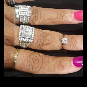 GENUINE AUTH 10K WHITE GOLD 1CTTW TIFFANY SETTING SOLITARE CREATED DIAMOND RING